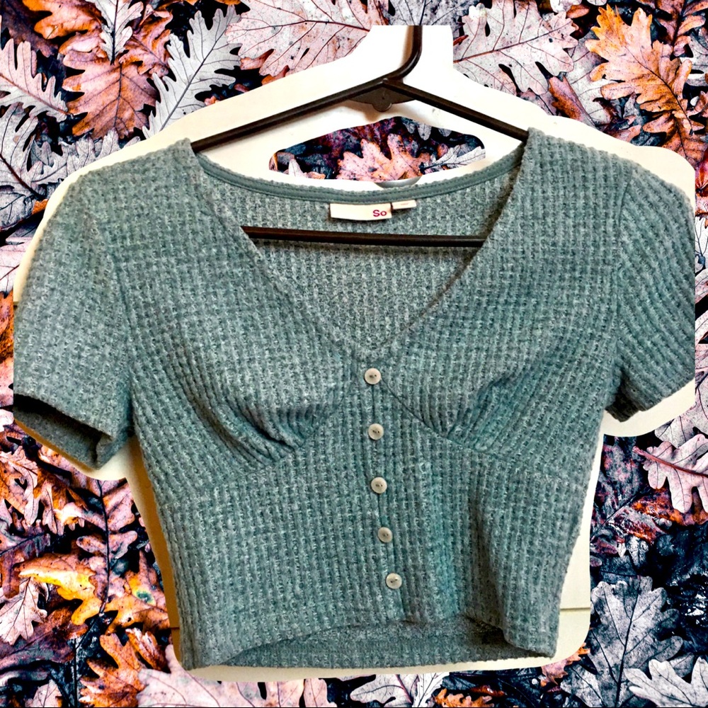 Teal Crop Top